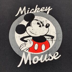 Disney Licensed Mickey Mouse T-Shirt 3XLT Black Graphic Tee Classic Cartoon Tall